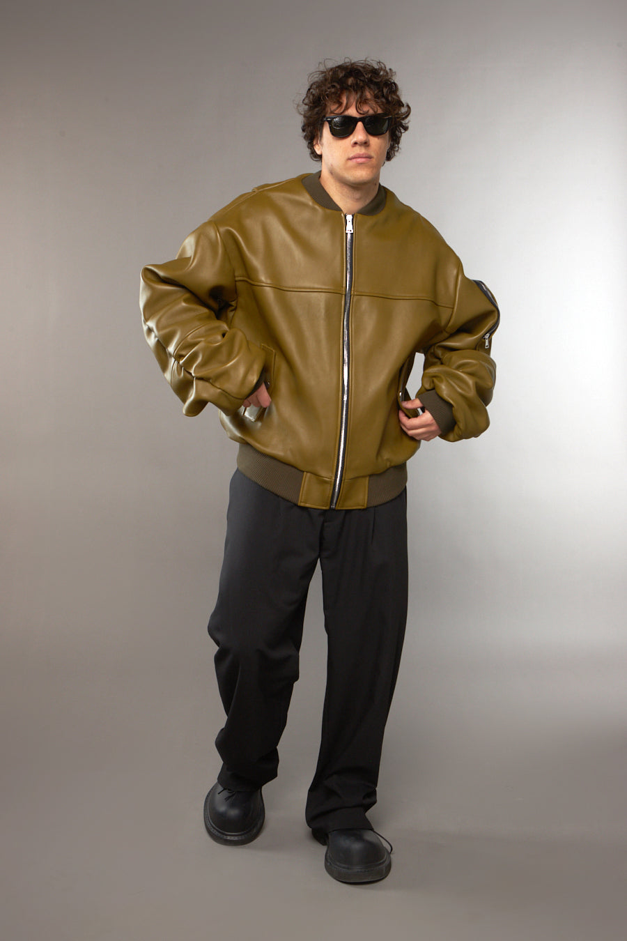 BOMBER OVERSIZE MANICA A RICCIO - lab22shop