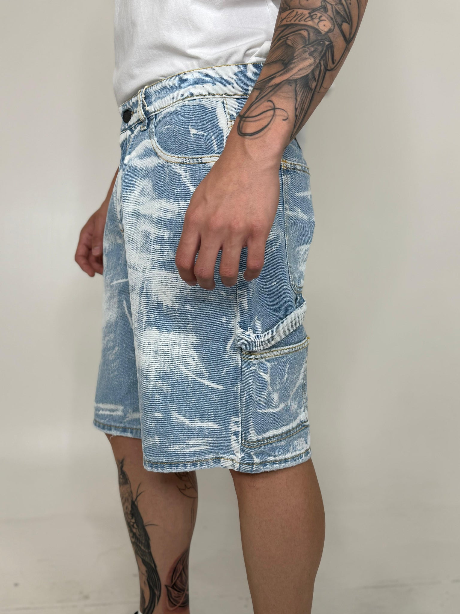Bermuda denim chiaro sfumato