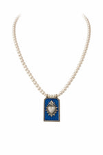COLLANA CUORE SACRO BLUE - lab22shop