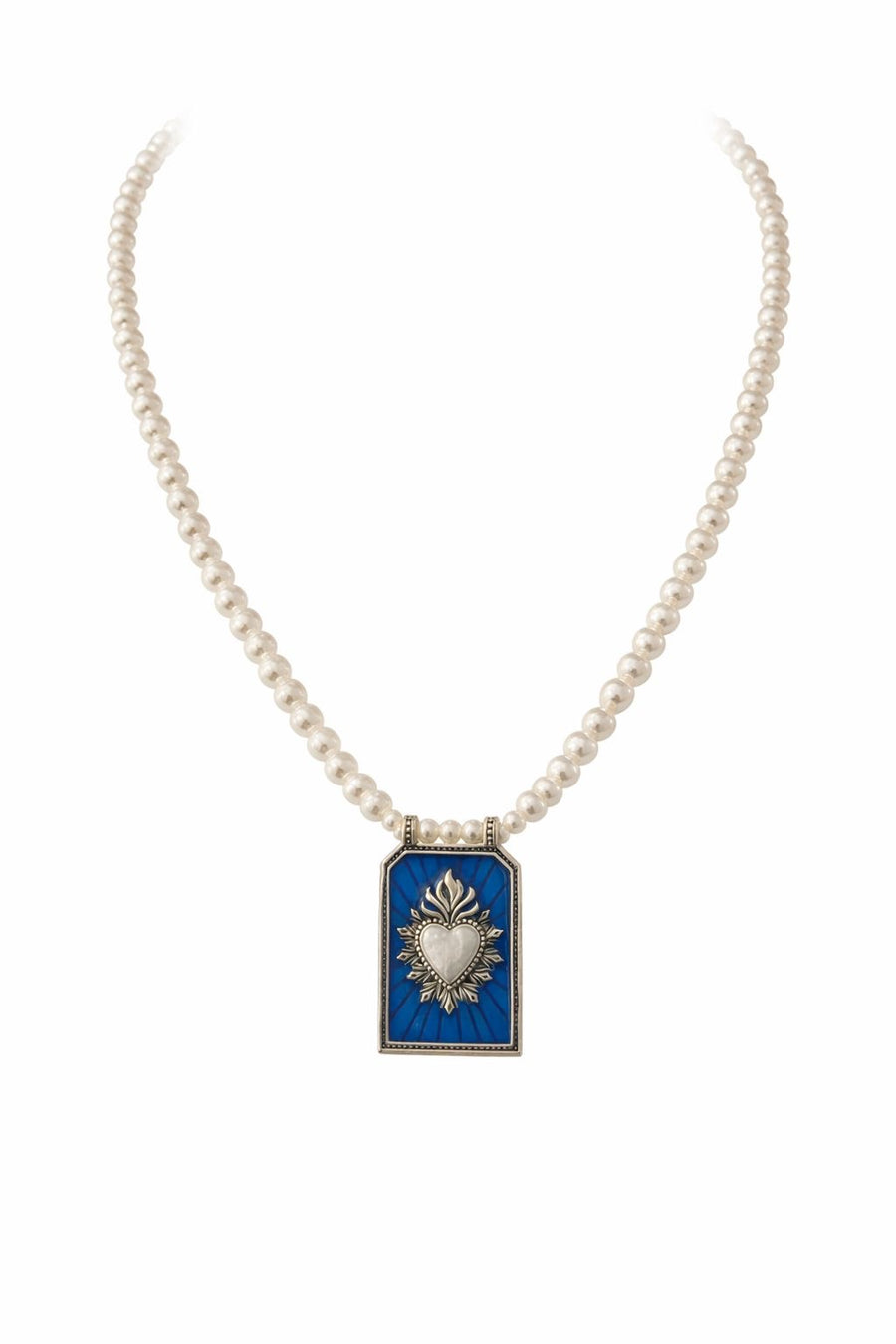COLLANA CUORE SACRO BLUE