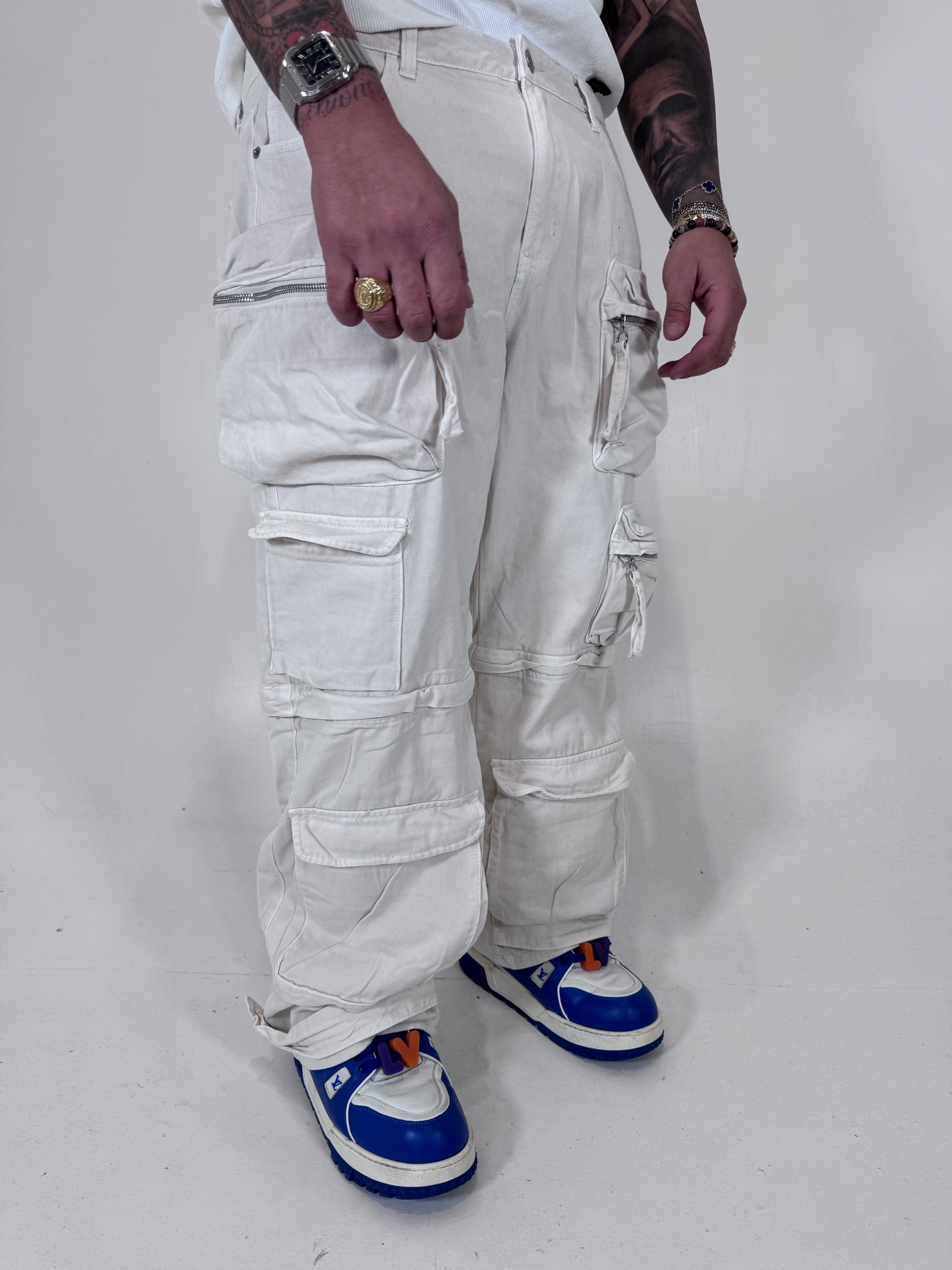 CARGO TASCONI BIANCO