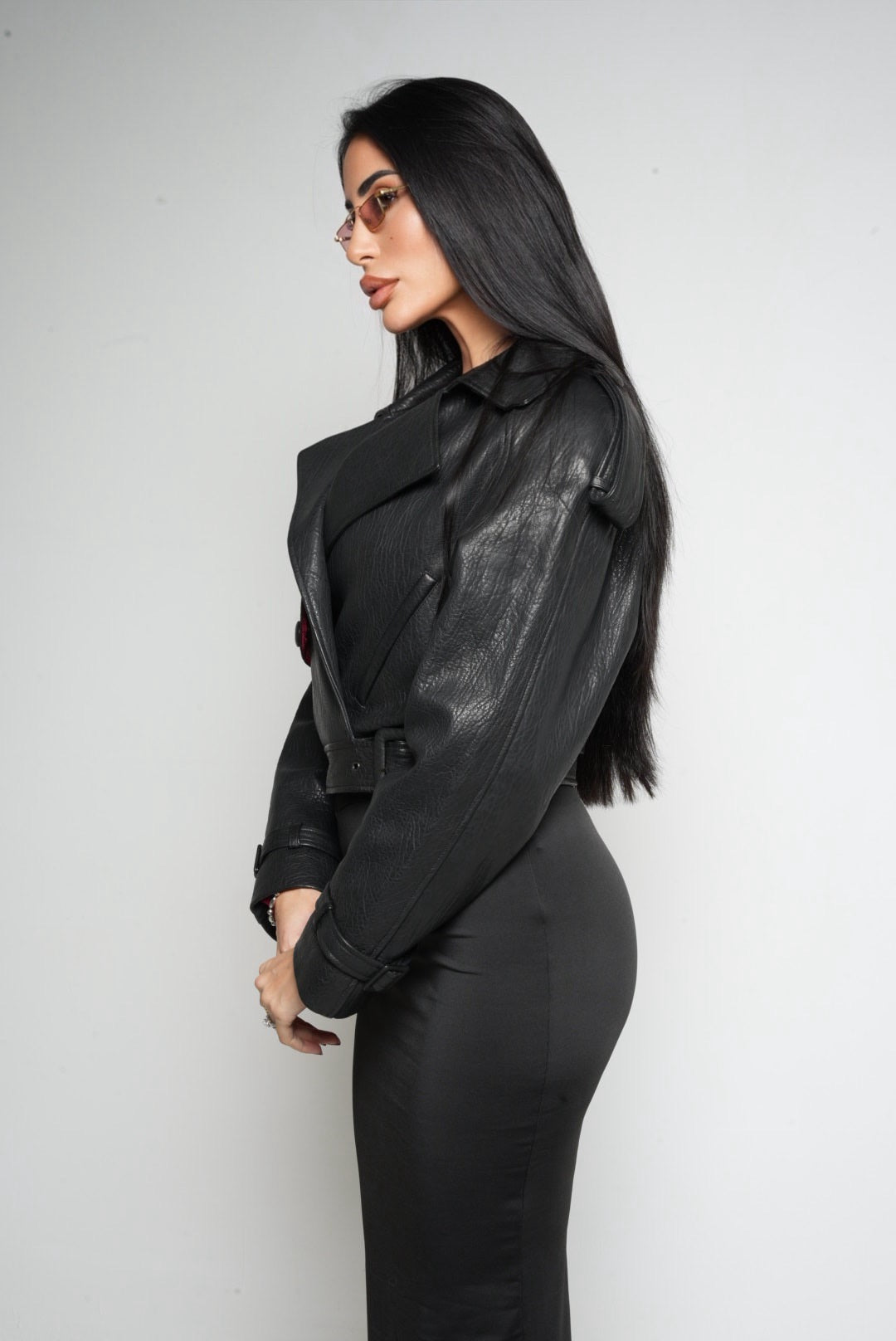 CHIODO CROPPED NERO - lab22shop