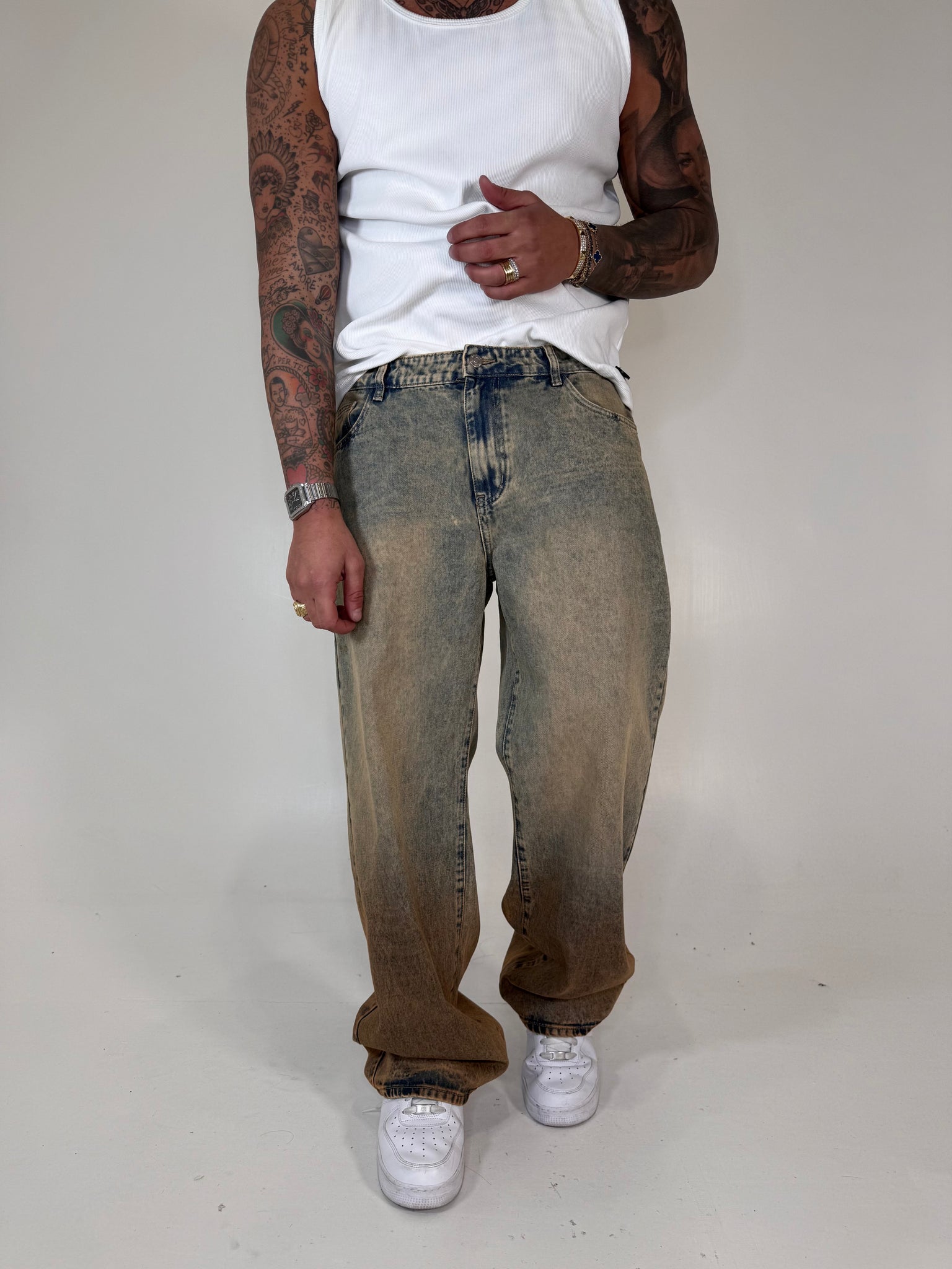 SUPER BAGGY SABBIATO DEGRADE