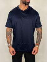 T-SHIRT SCOLLO A V IN FILO DI SCOZIA - lab22shop