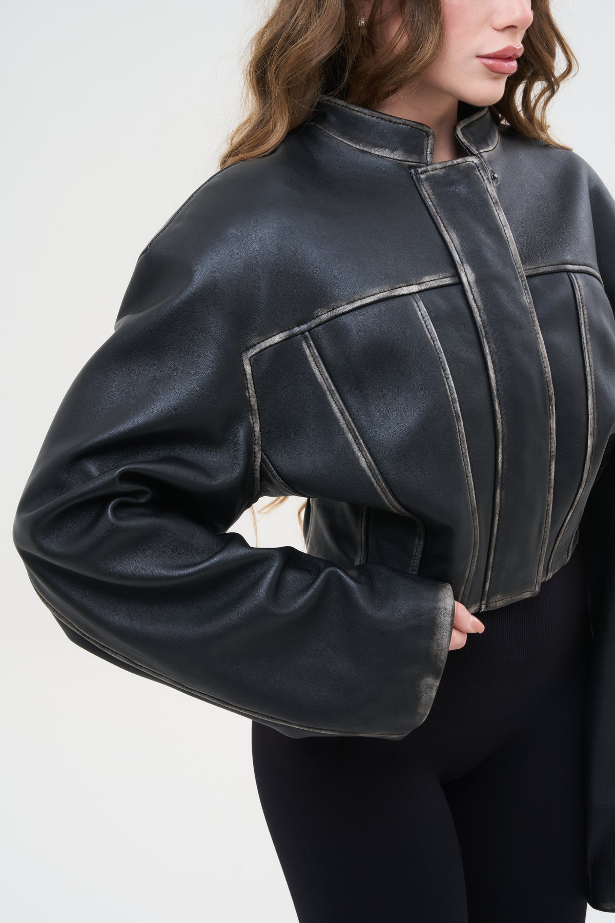 BLAZER TOP SPALLINA EFFETTO VINTAGE - lab22shop