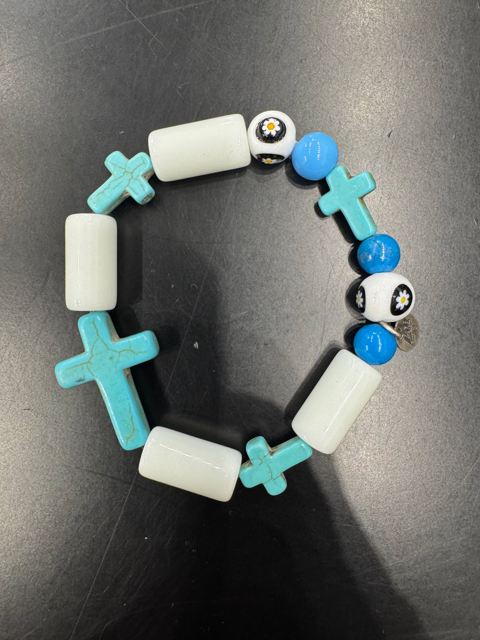 Bracciale con croce multicolor