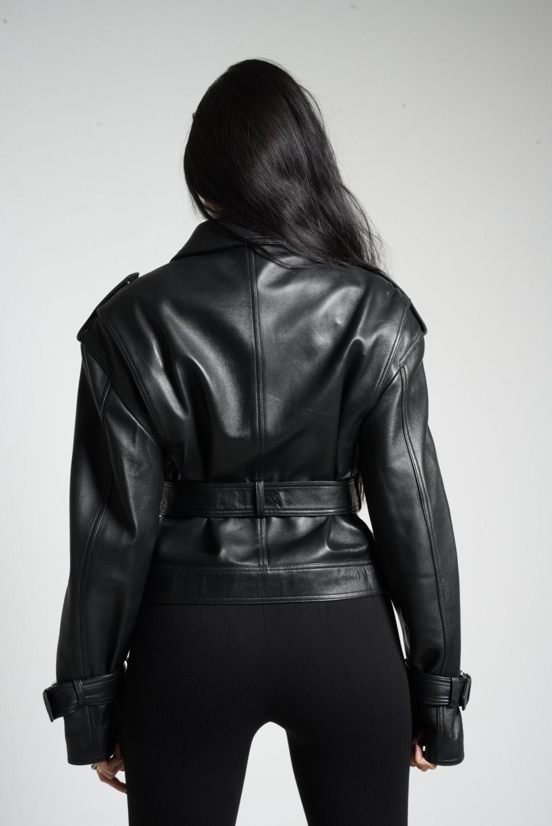 CHIODO OVER SPALLONE E CINTA NERO