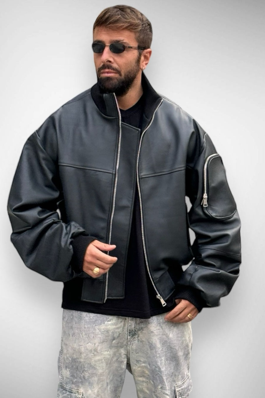 COLLEGE OVERSIZE CON MANICA ARRICCIO E COLLO ALTO - lab22shop