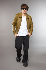 BLAZER COLLO CAMICIA CON TASCONE VERDE OLIVA - lab22shop