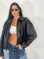 Giacca in pelle bomber