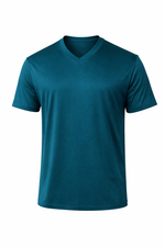 T-SHIRT SCOLLO A V IN FILO DI SCOZIA - lab22shop