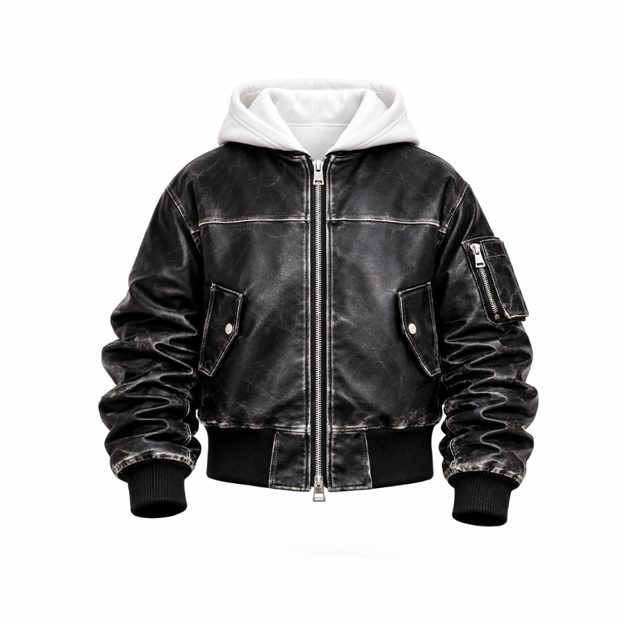 COLLEGE VINTAGE OVERSIZE CON MANICA ARRICCIO E CAPPUCCIO - lab22shop