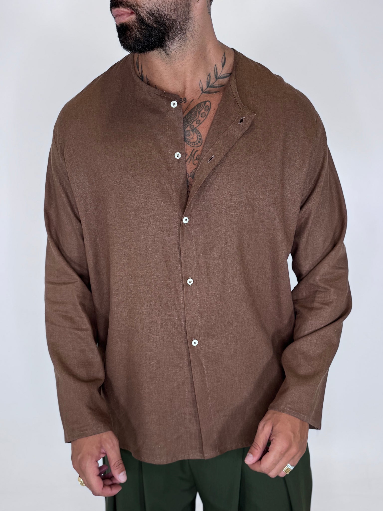 CAMICIA POSITANO MOKA