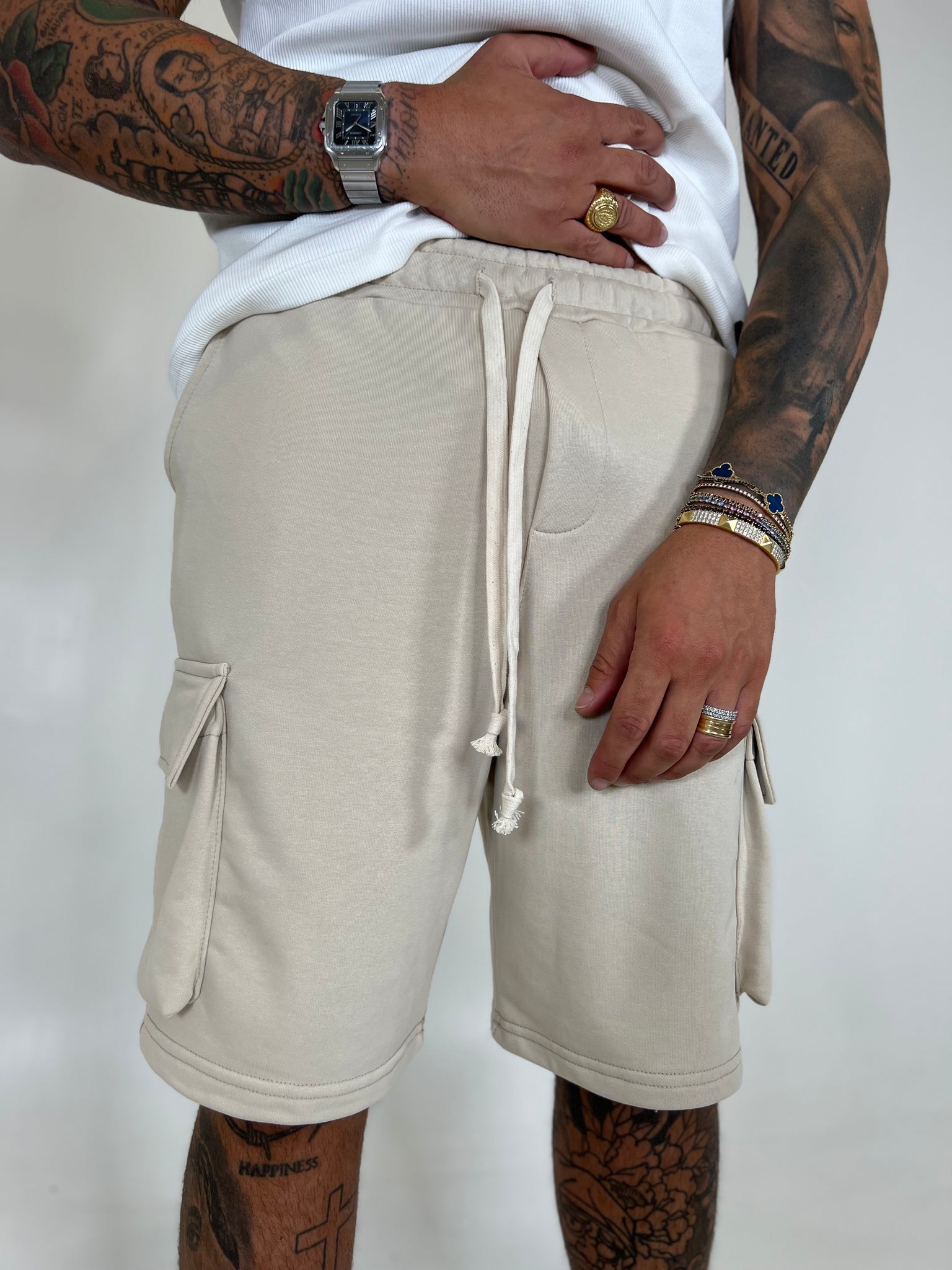 BERMUDA IN COTONE CON TASCONI