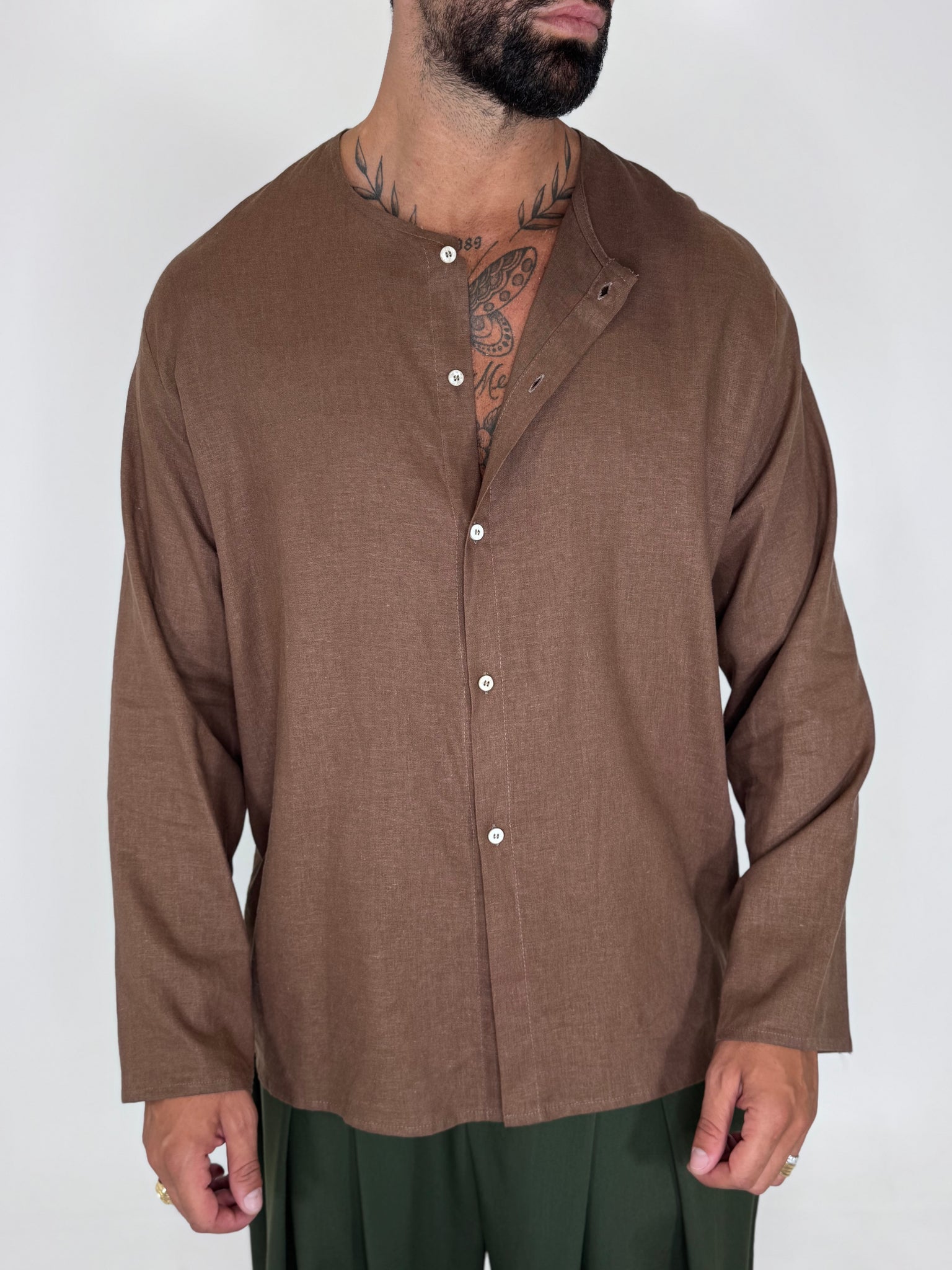 CAMICIA POSITANO MOKA
