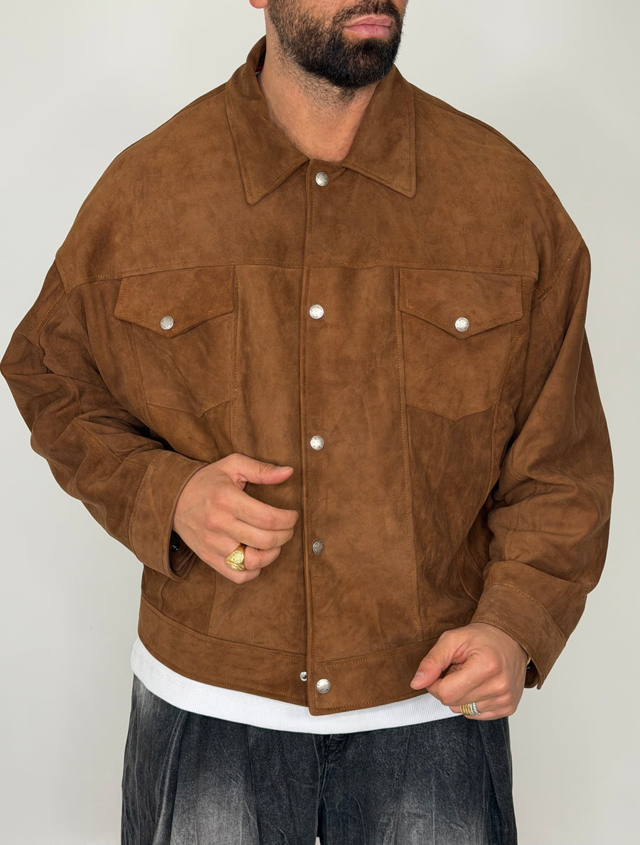 GIACCA IN PELLE SCAMOSCIATA