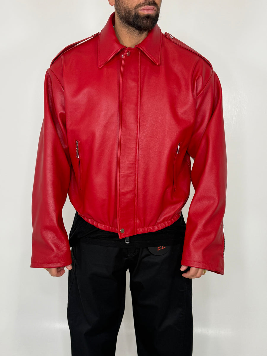 LEATHER URBAN BOMBER - lab22shop