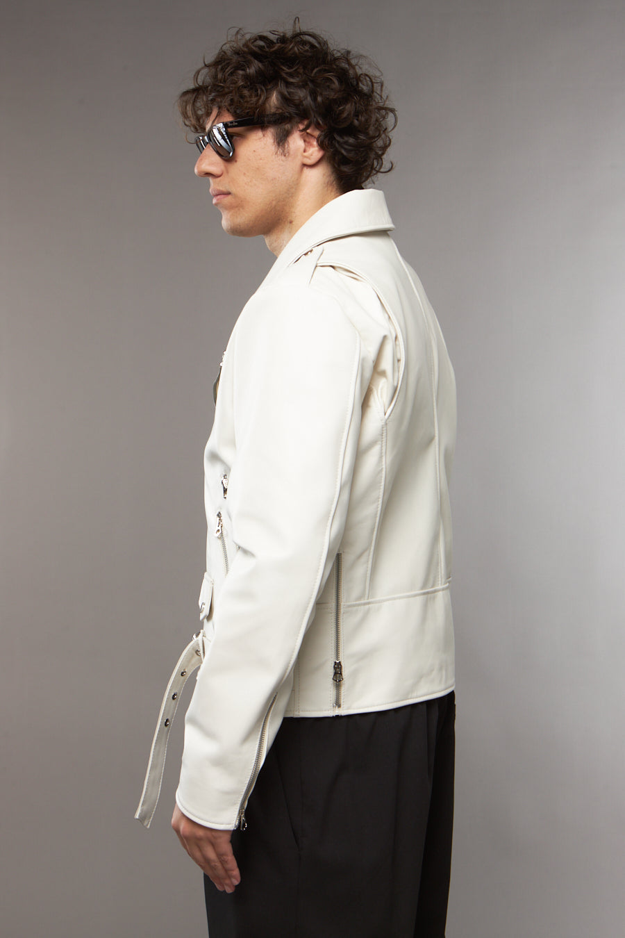 CHIODO IN PELLE NAPPA BIANCO - lab22shop