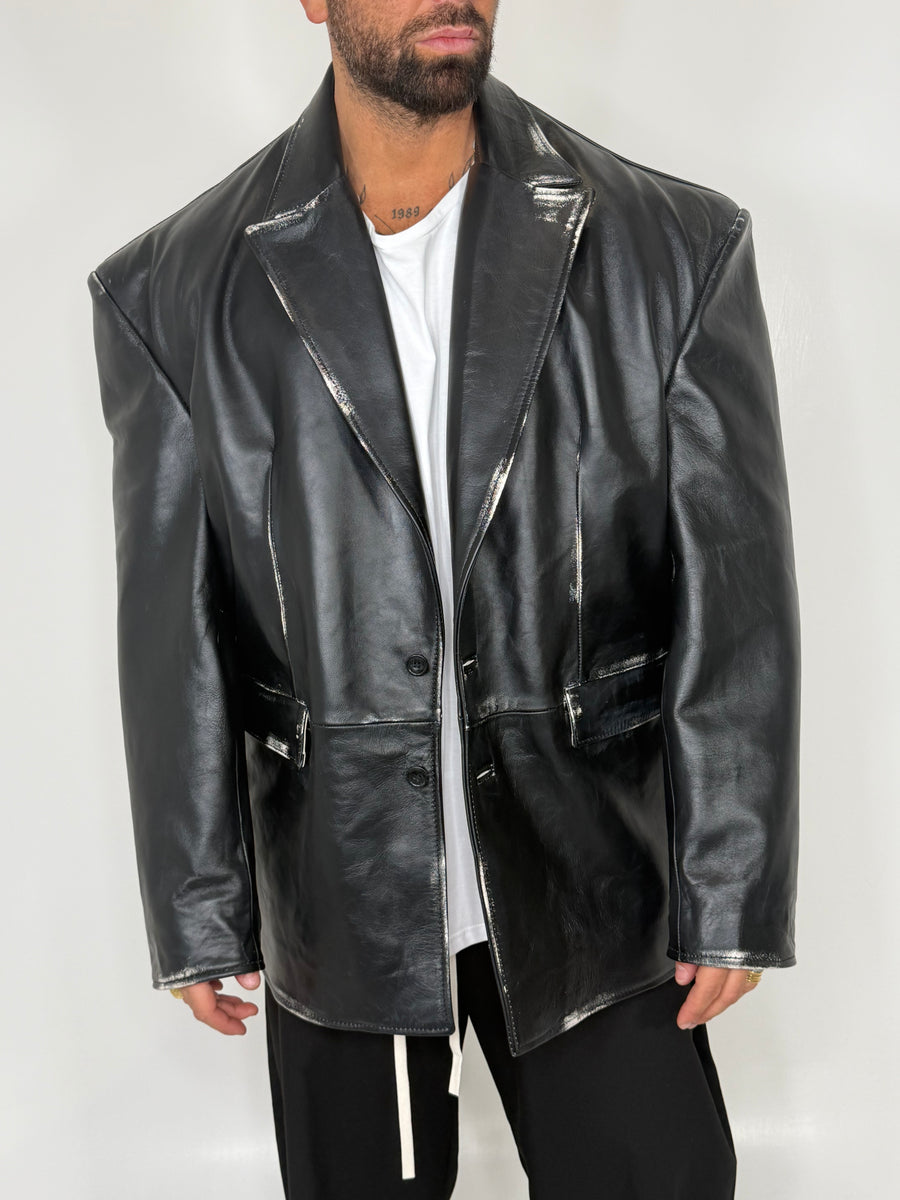 BLAZER OVERSIZE LEATHER VINTAGE - lab22shop