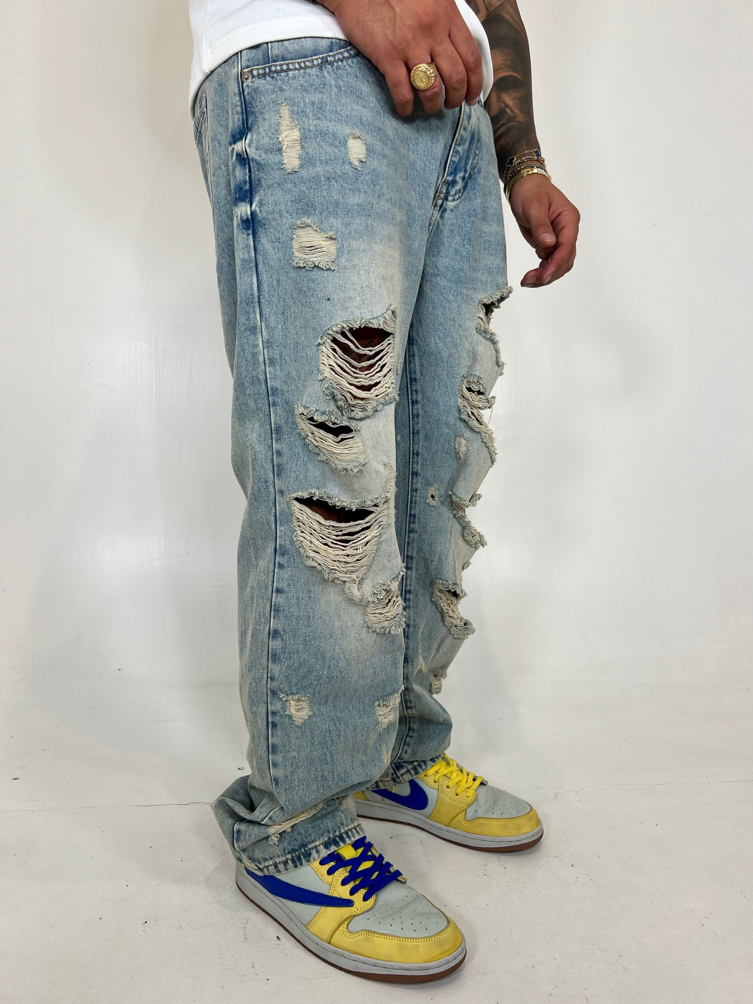 JEANS CHIARO STRAPPI LAB22