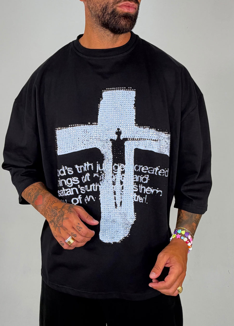 T-SHIRT BLESSED CON STRASS