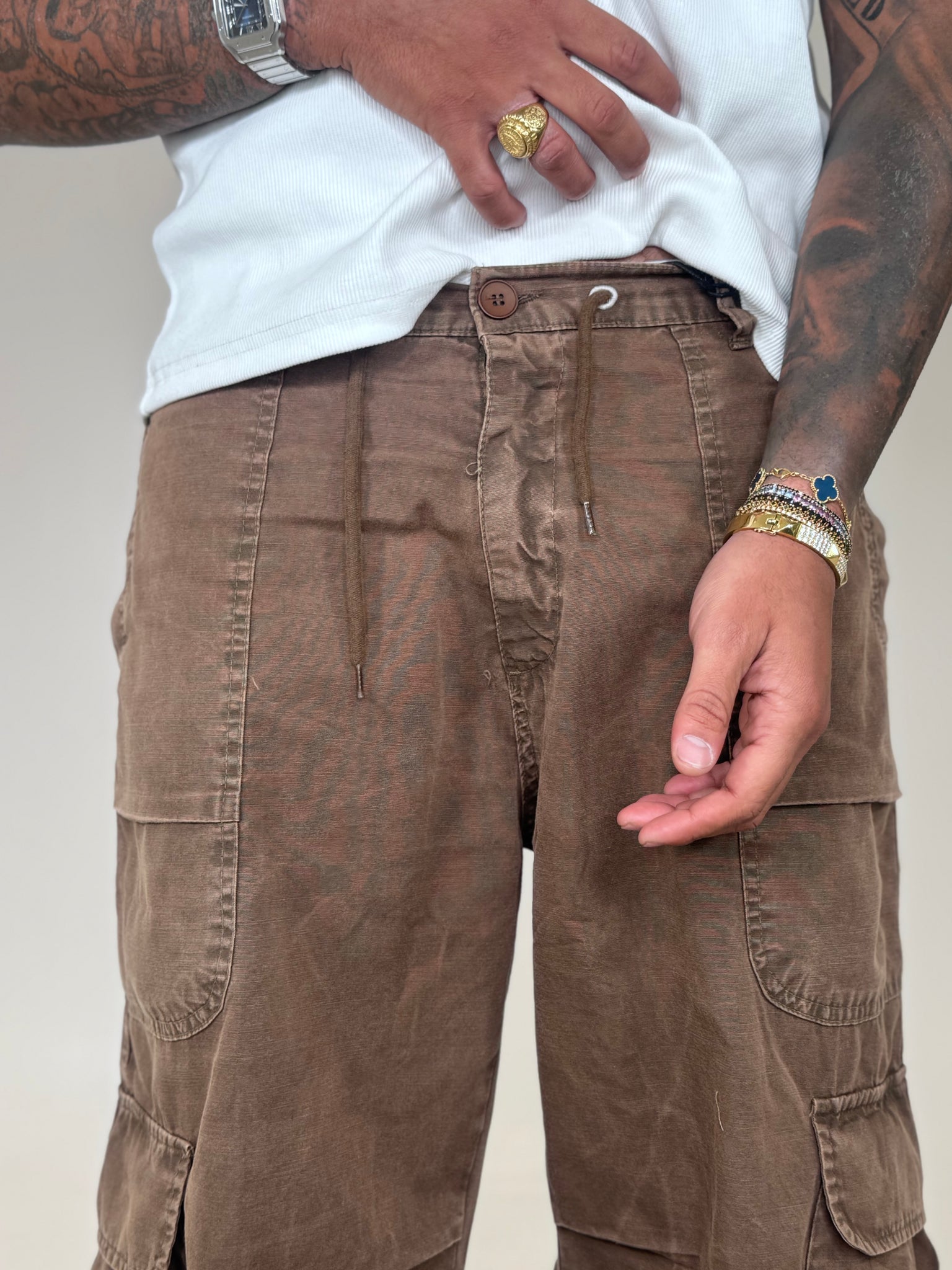 PANT CARGO MARRONE