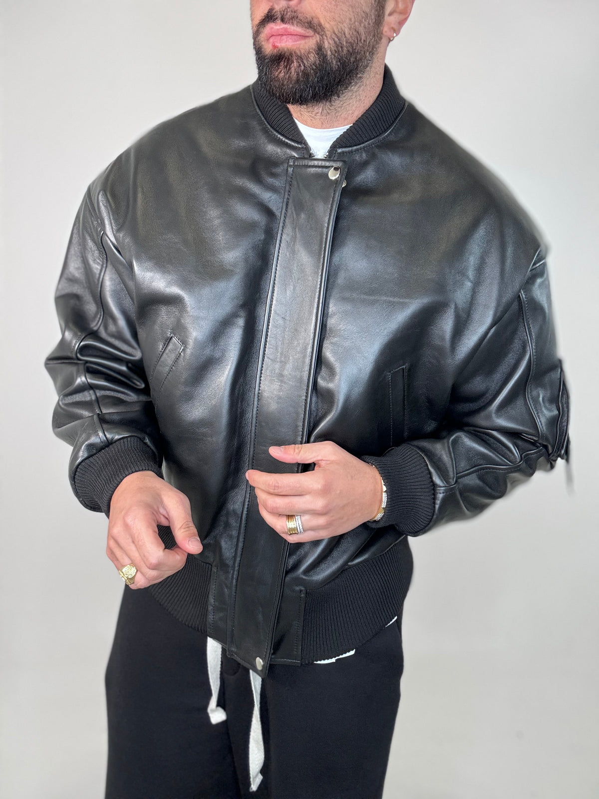 COLLLEGE SPALLINA OVER NERO - lab22shop