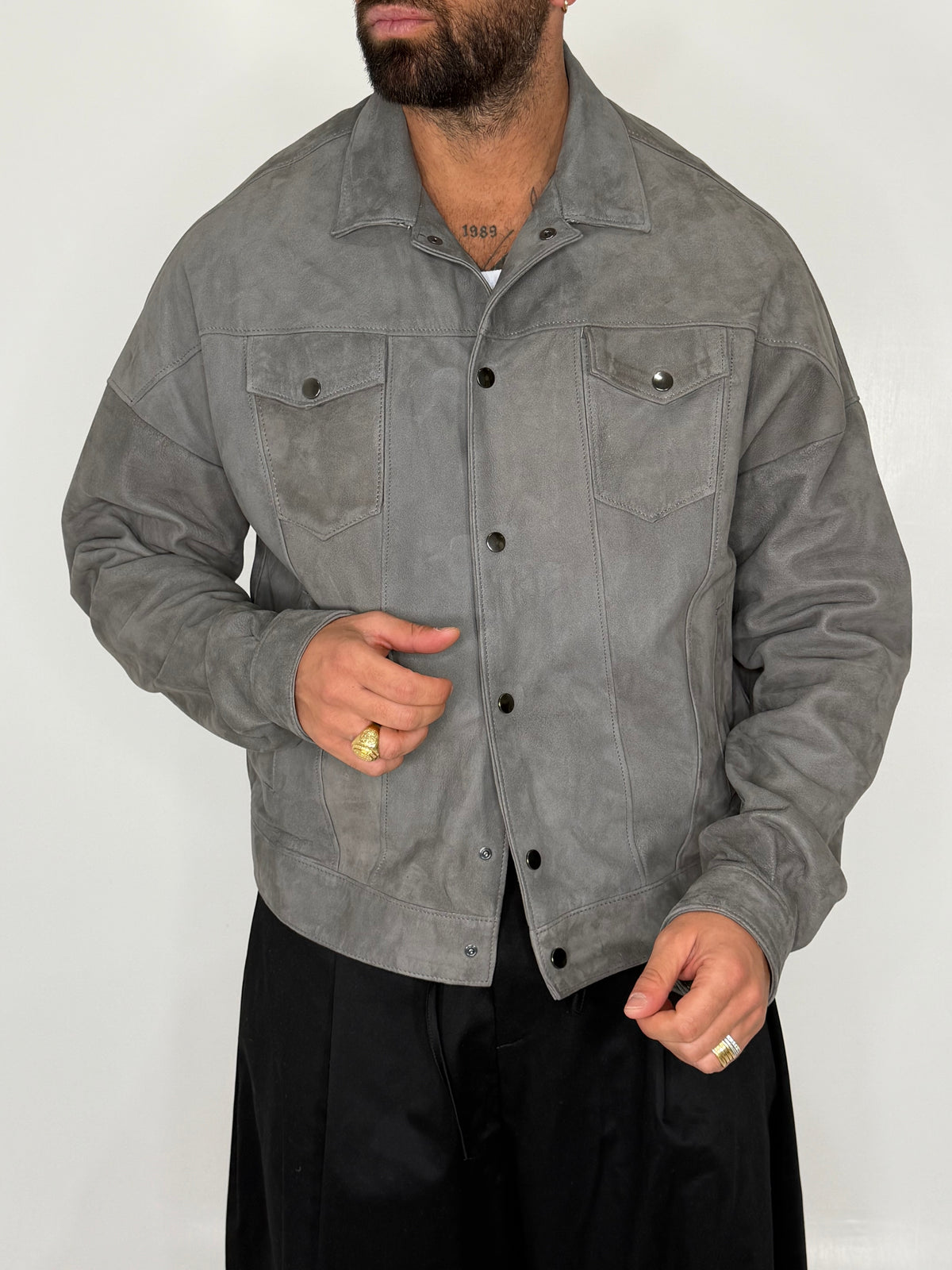 GIACCA IN PELLE SCAMOSCIATA - lab22shop
