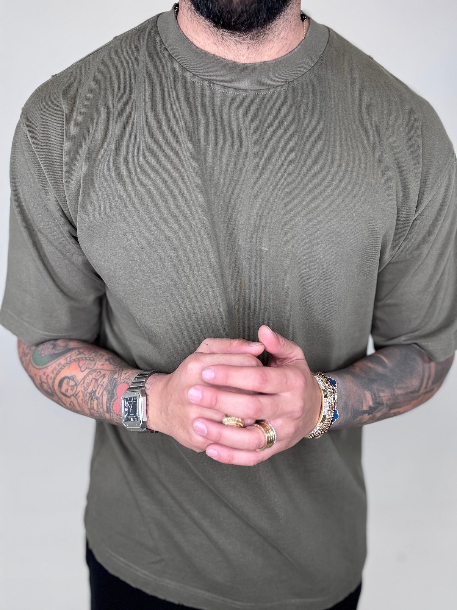 T-SHIRT LAB22 VERDE ABRASIONI
