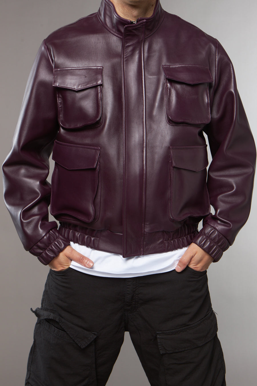 JACKET MULTITASCHE CON COLLO CAMICIA - lab22shop