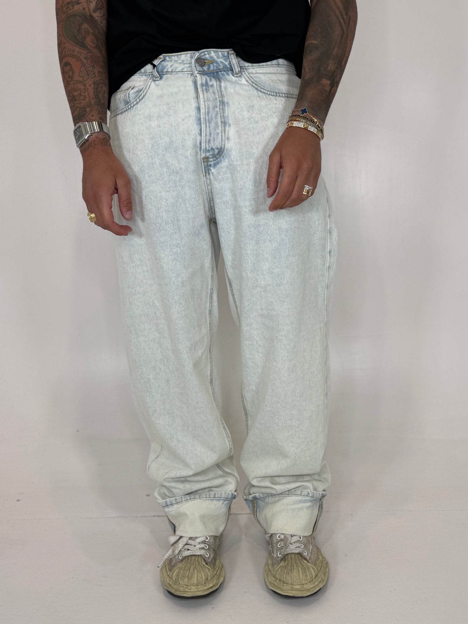 JEANS LAVAGGIO CHIARO PIEGONE