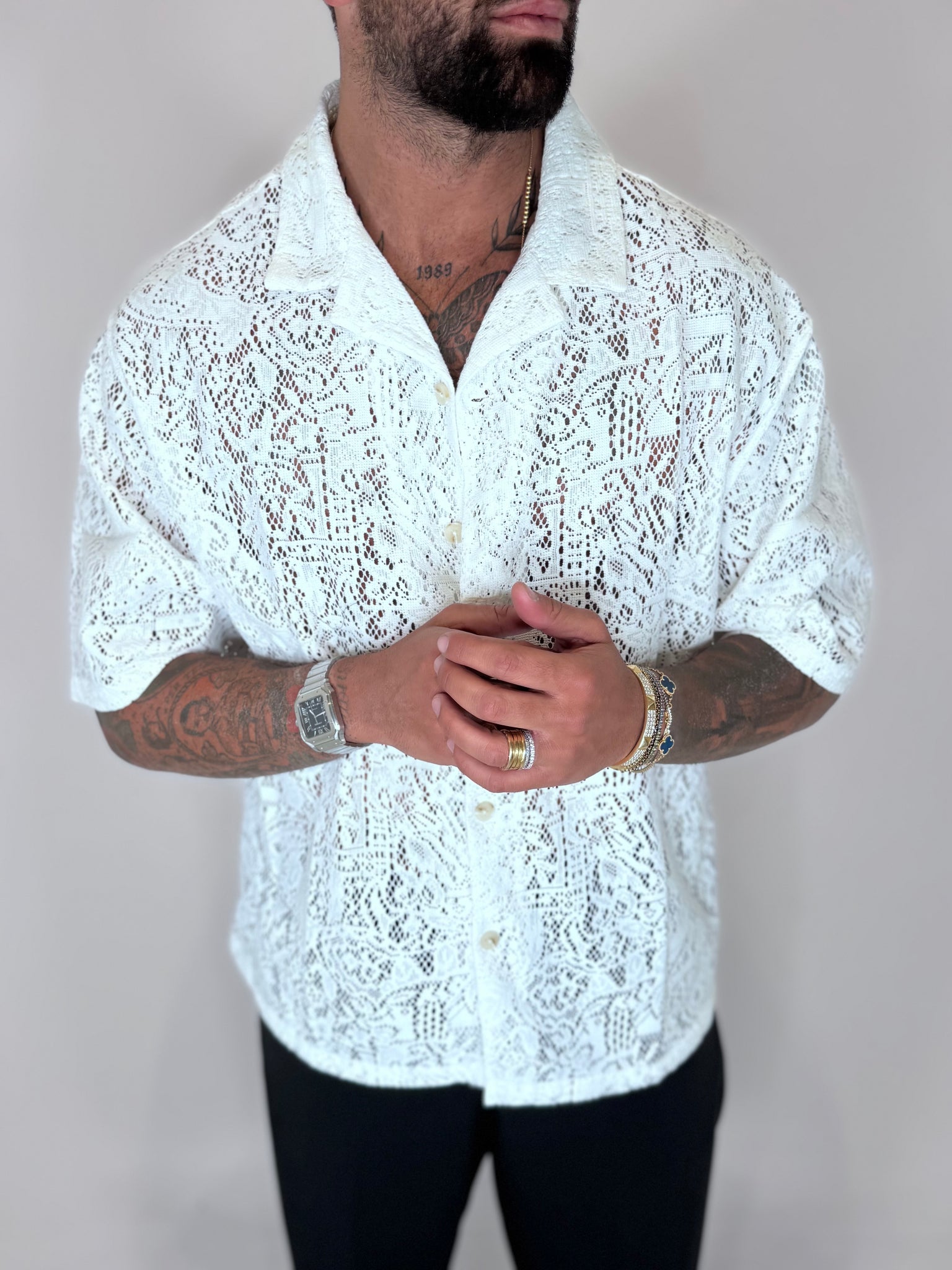 CAMICIA MERLETTO IBIZA BIANCA