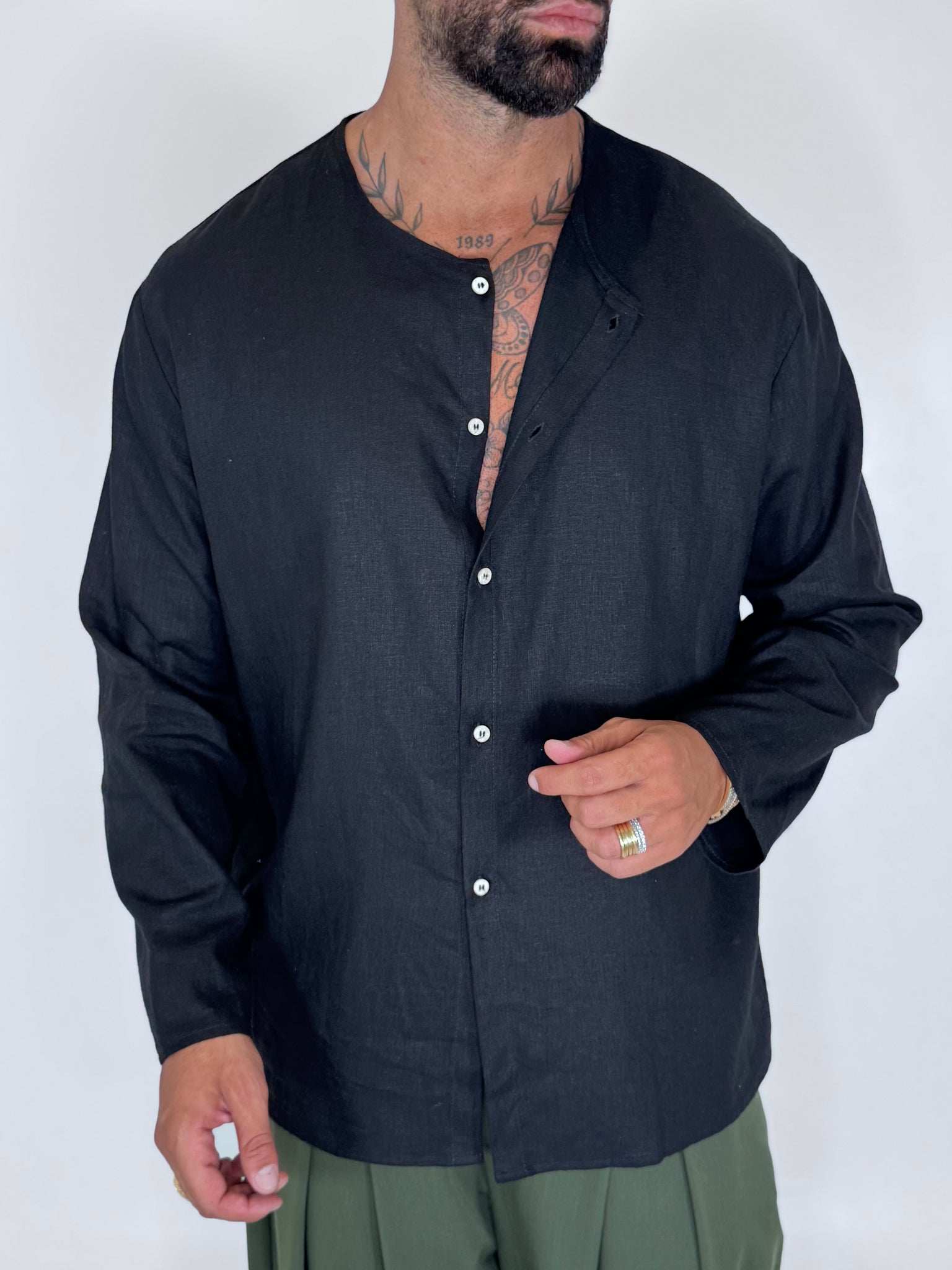 CAMICIA POSITANO NERA