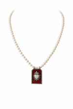COLLANA CUORE SACRO BORDEAUX - lab22shop