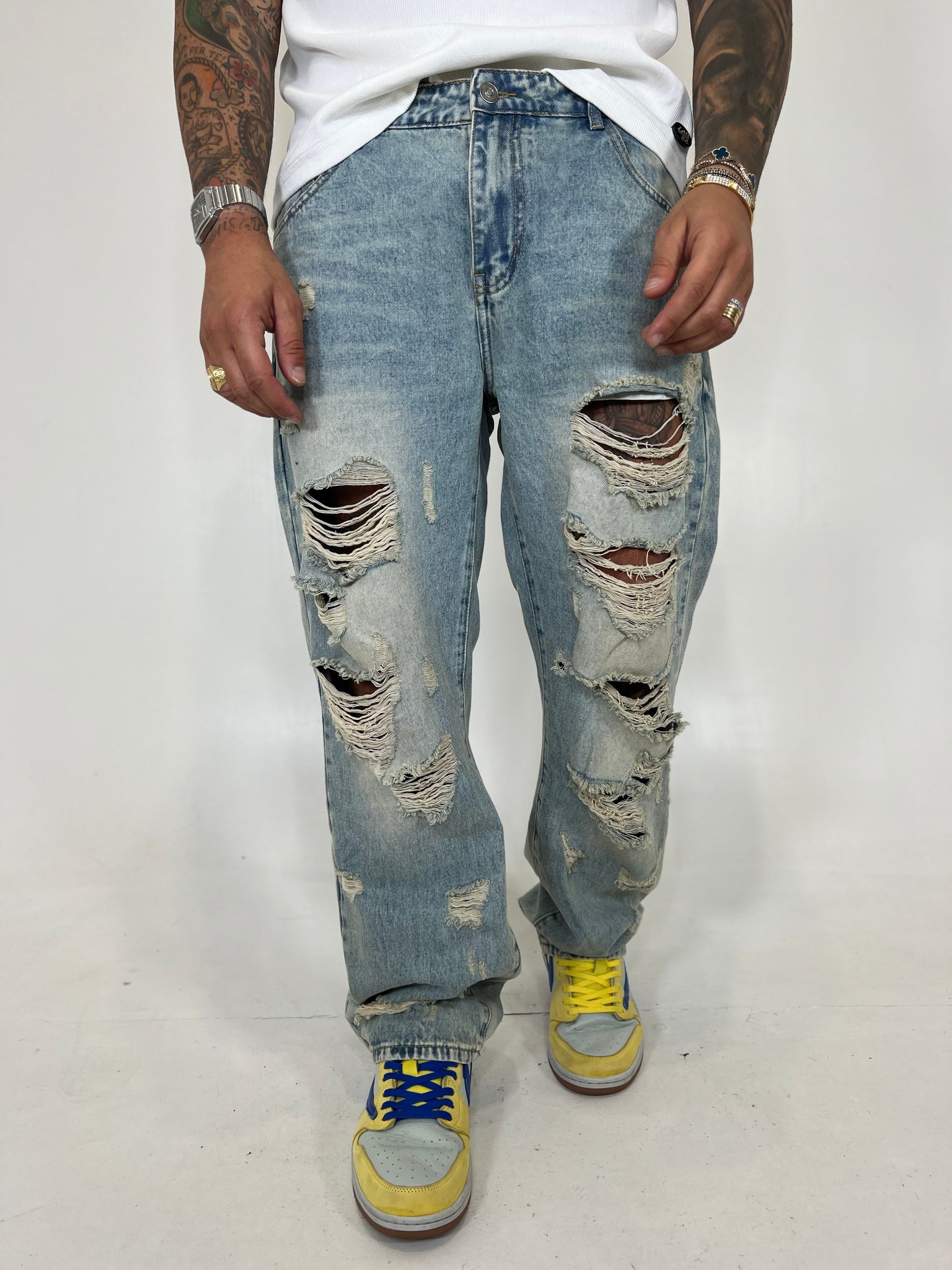 JEANS CHIARO STRAPPI LAB22