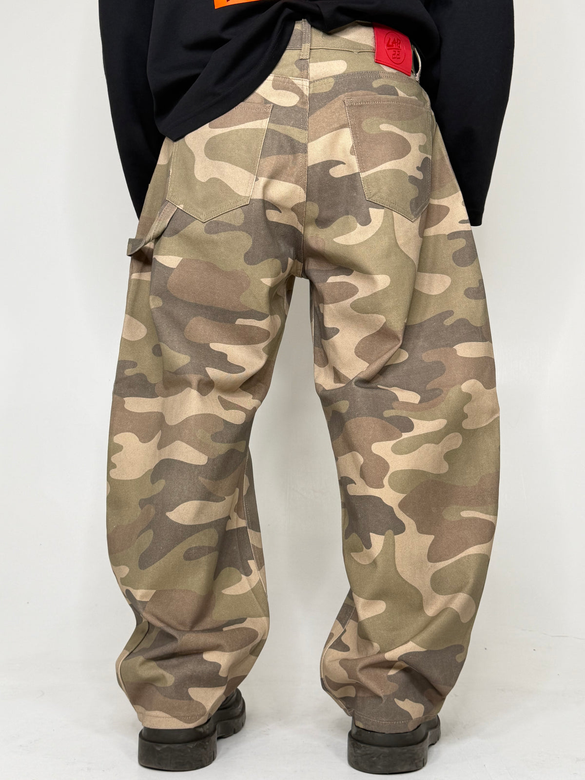 JEANS BALLOON CAMOUFLAGE BEIGE - lab22shop