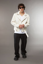 CHIODO IN PELLE NAPPA BIANCO - lab22shop