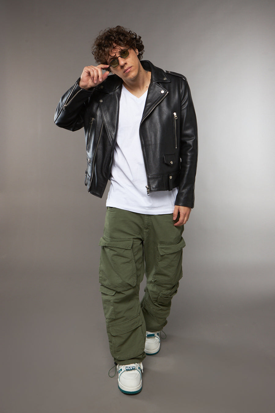 CHIODO BIKER NAPPA NERO - lab22shop