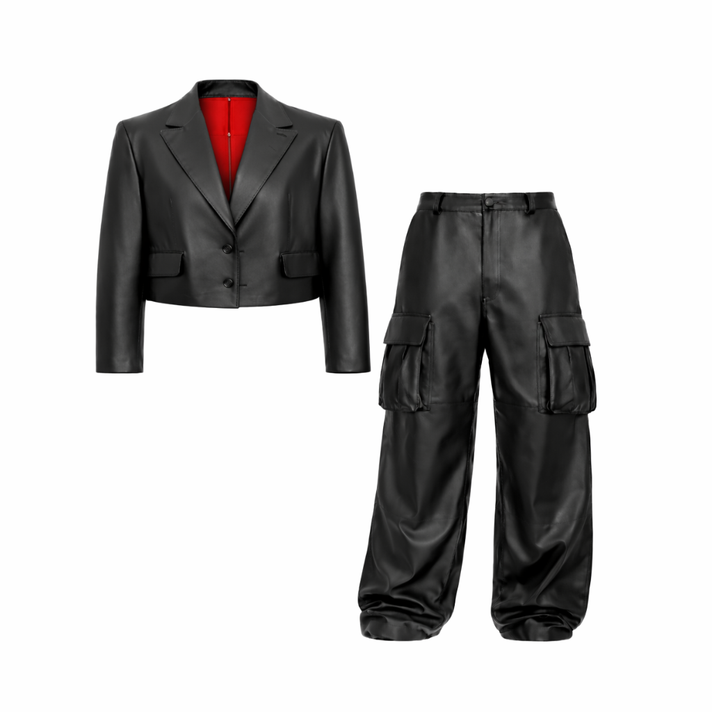 COORD IN PELLE NERO - lab22shop