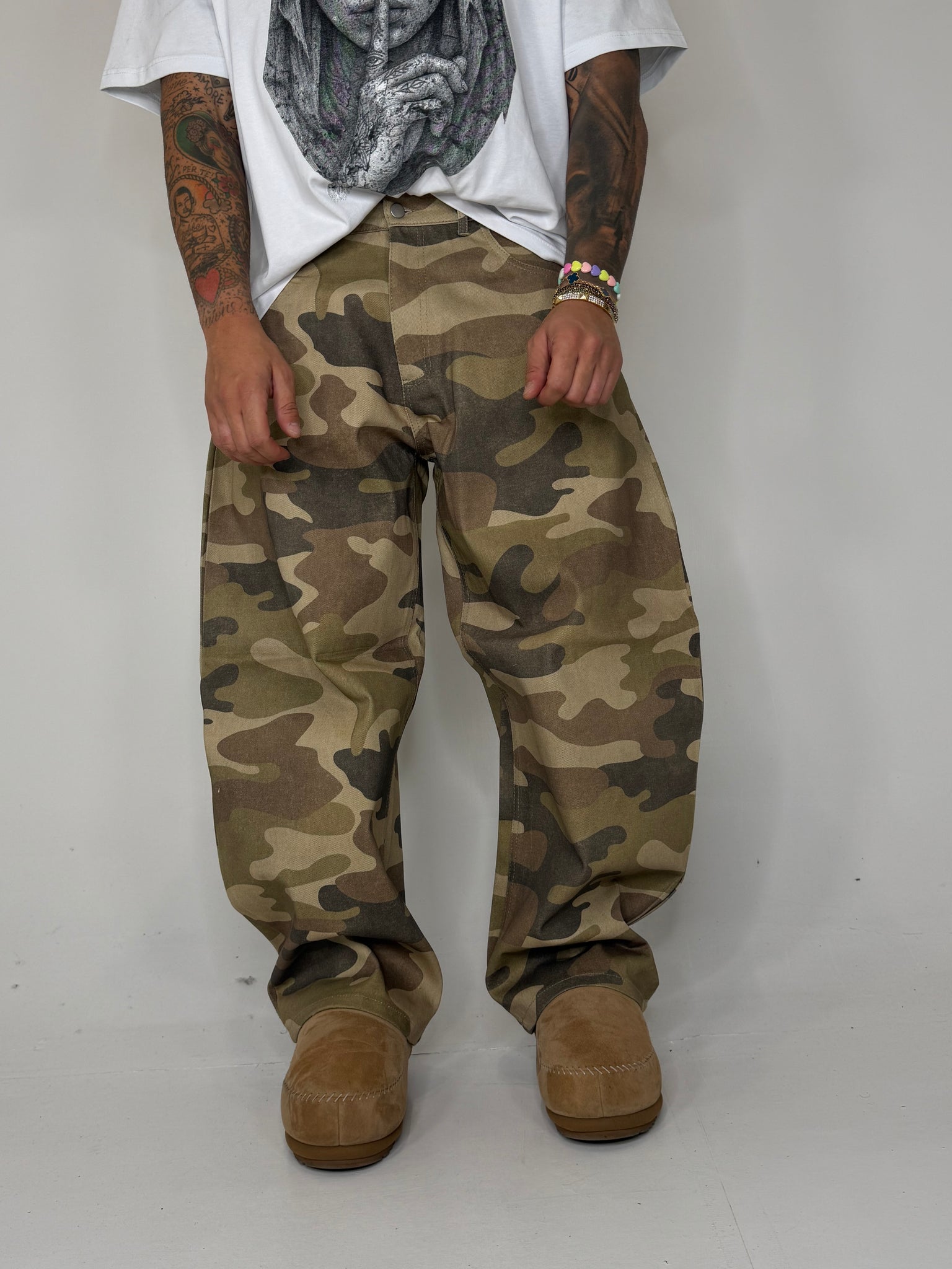 Pantalone Jeans Balloon Mimetico