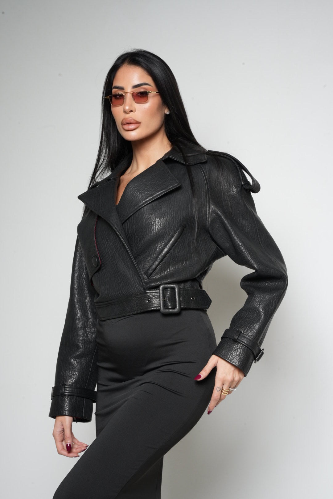 CHIODO CROPPED NERO - lab22shop