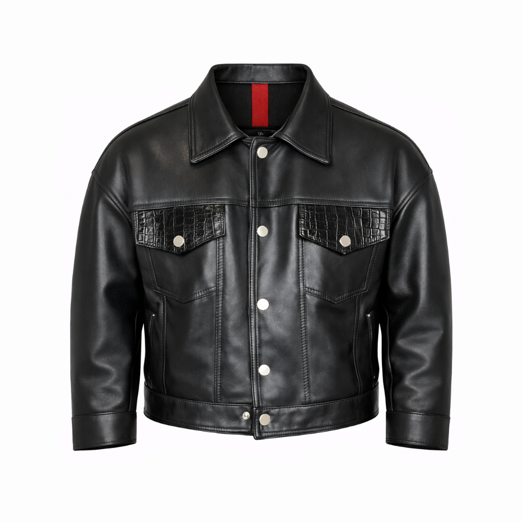 BLAZER OVER SPALLINA IN PELLE - lab22shop