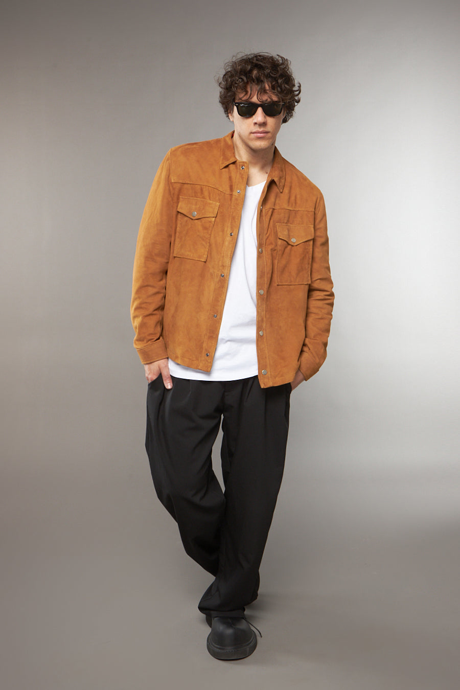 CAMICIA CAMOSCIO TABACCO - lab22shop