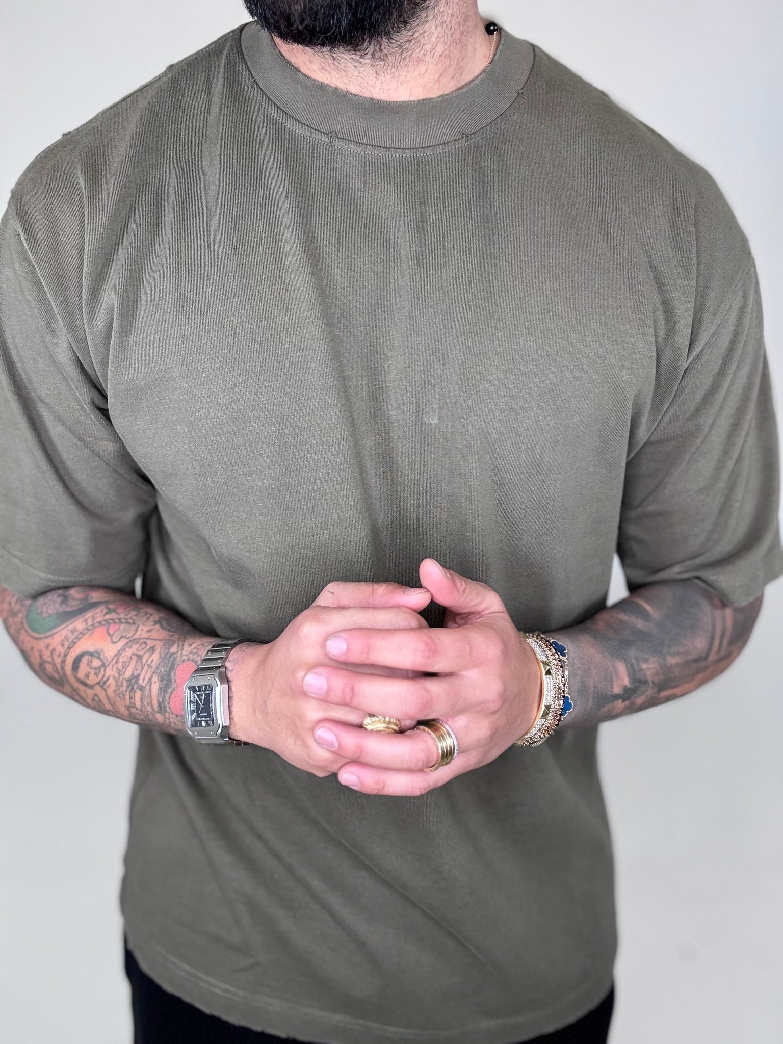 T-SHIRT LAB22 VERDE ABRASIONI