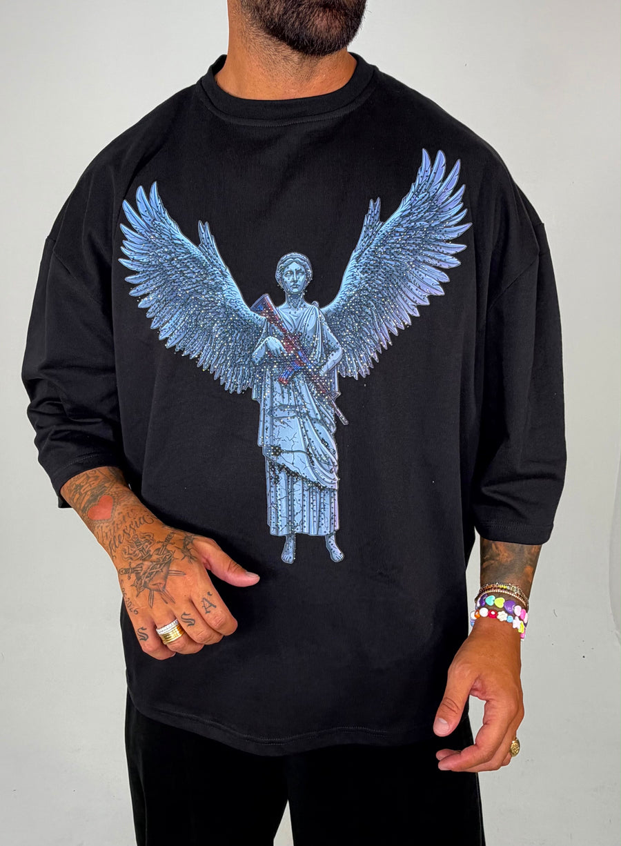 T-SHIRT ANGEL WINGS CON STRASS