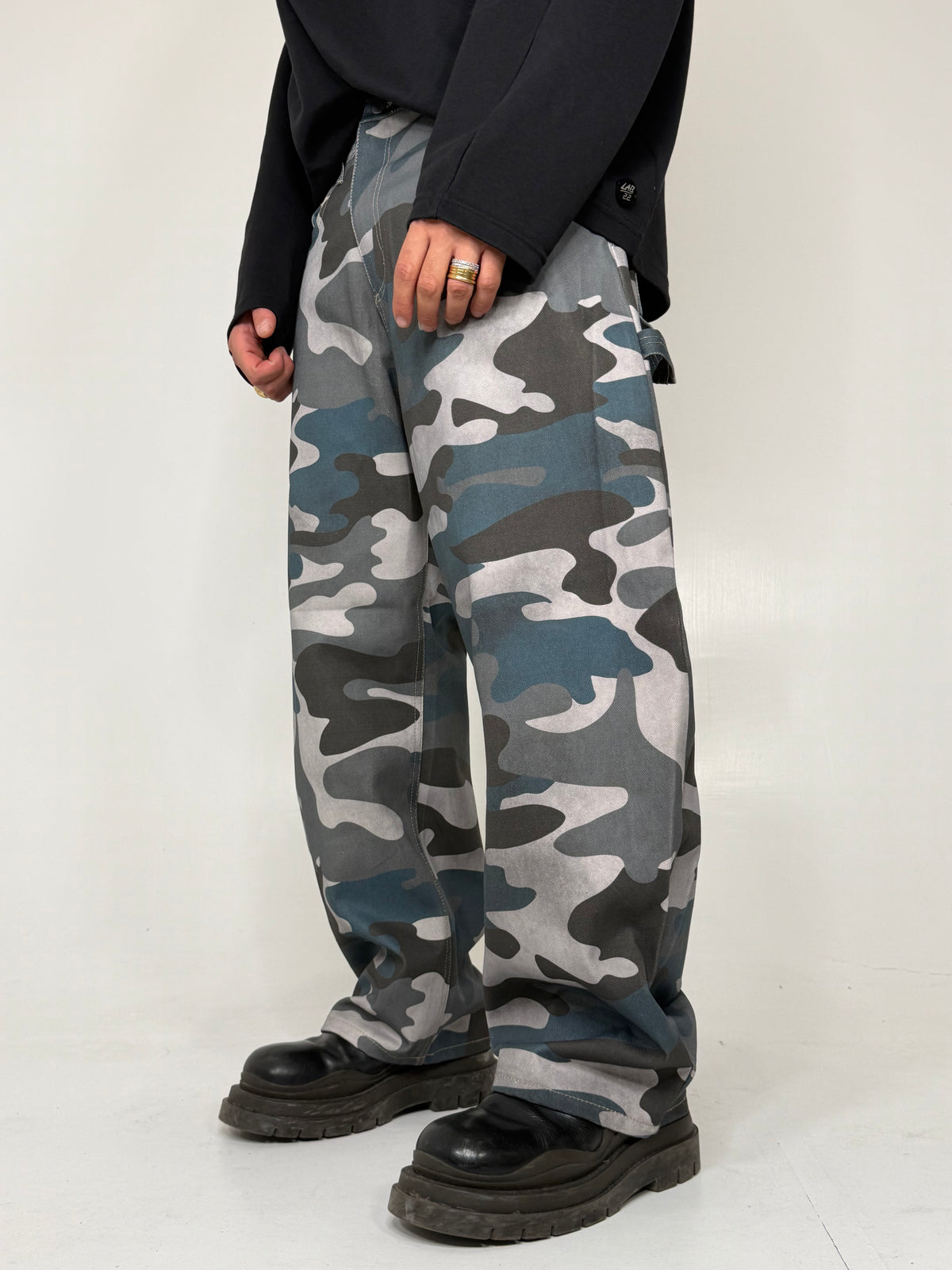 JEANS BALLOON CAMOUFLAGE GREY - lab22shop