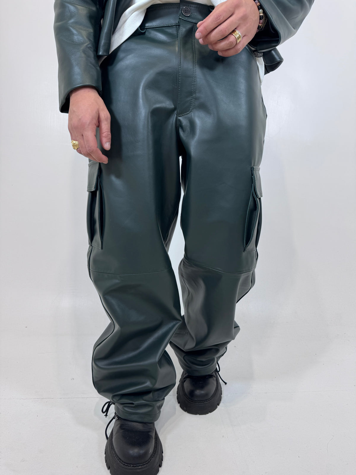 CARGO IN PELLE VERDE - lab22shop
