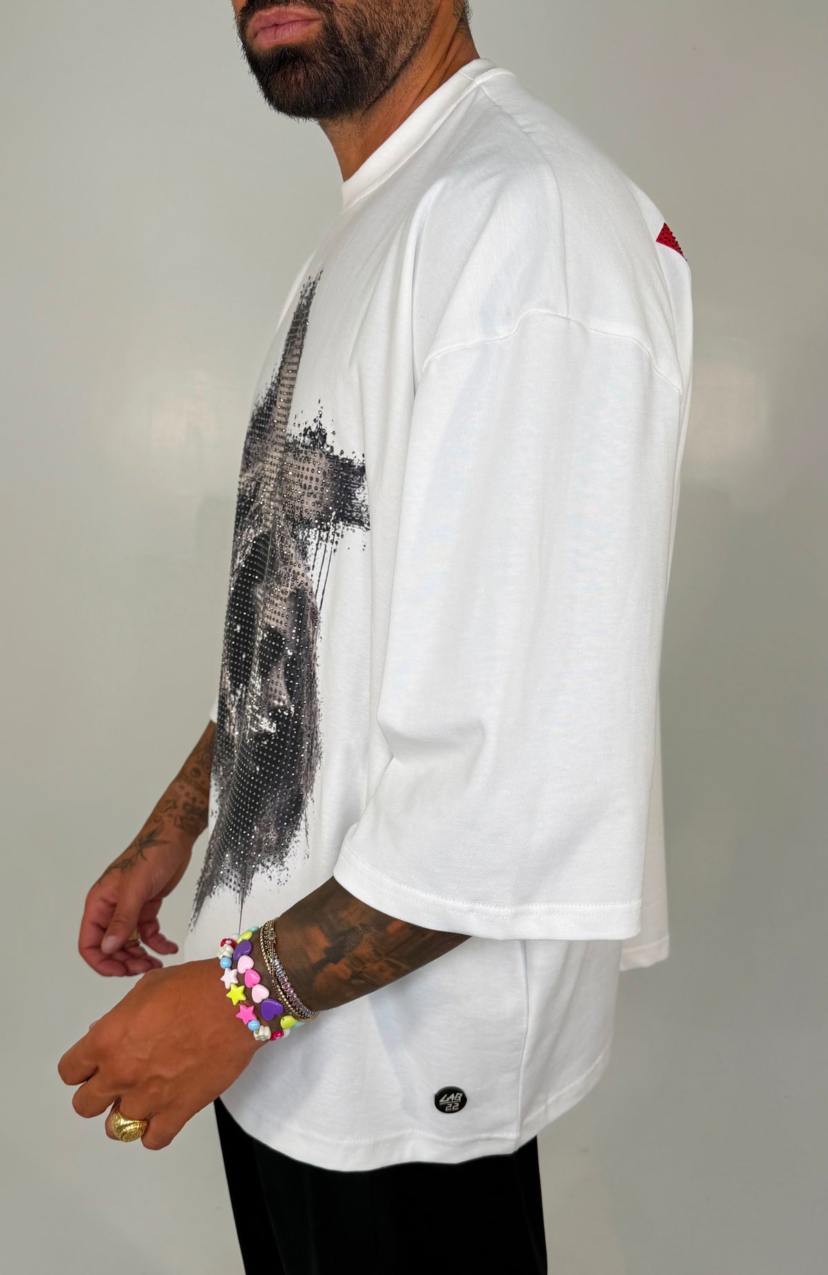 T-SHIRT DIVINE CON STRASS - lab22shop