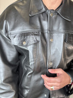 BLAZER OVER SPALLINA IN PELLE - lab22shop