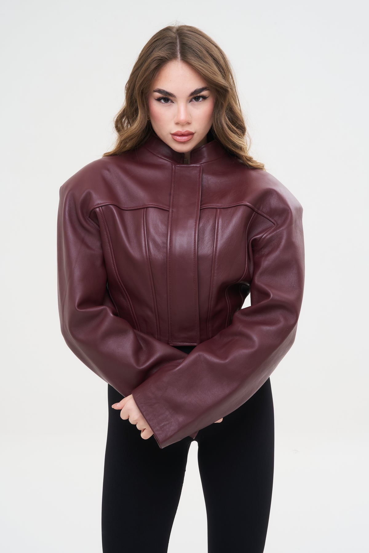 BLAZER TOP SPALLINA BORDEAUX - lab22shop